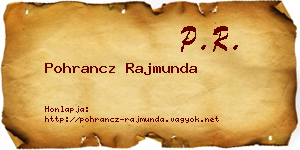 Pohrancz Rajmunda névjegykártya
